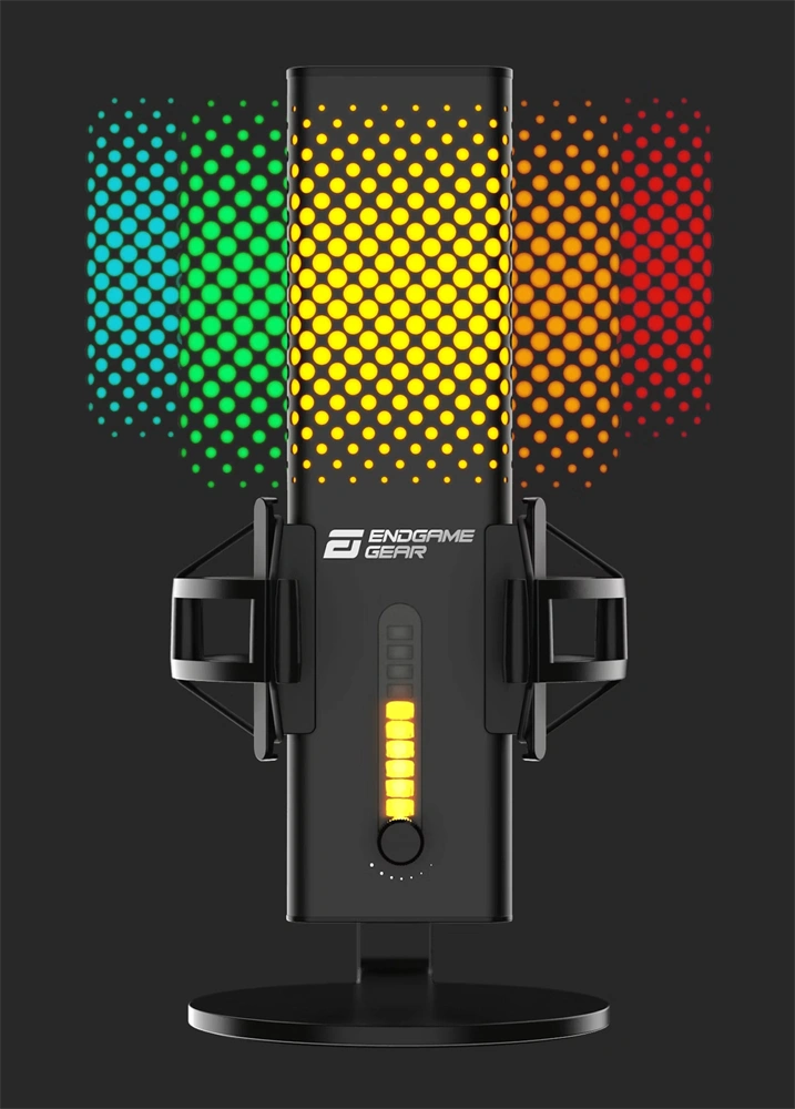 Endgame Gear XSTRM RGB kardioid kondenzátor USB fekete mikrofon