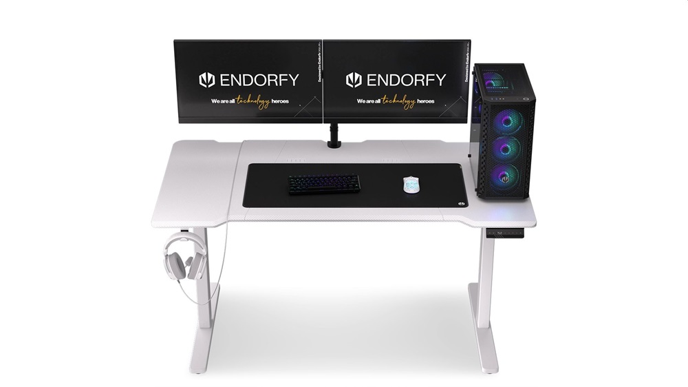 Endorfy Atlas L Electric OWH fehér gamer asztal