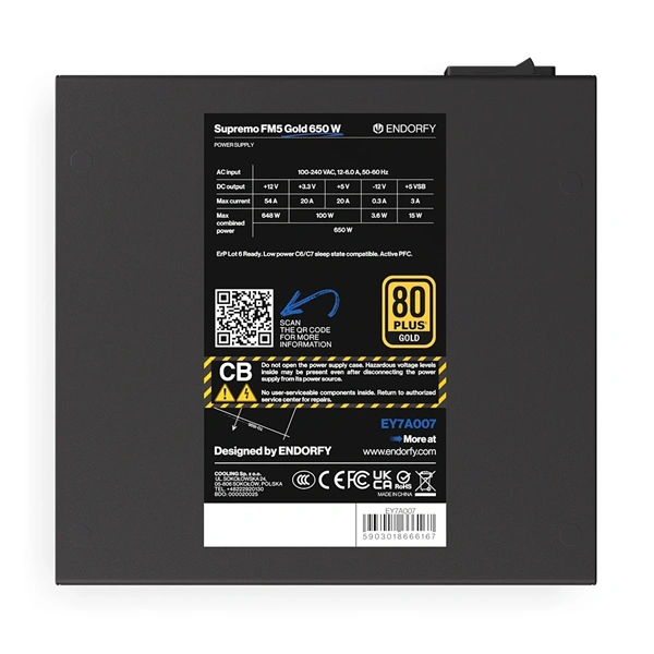 Endorfy Supremo FM5 Gold 650W tápegység