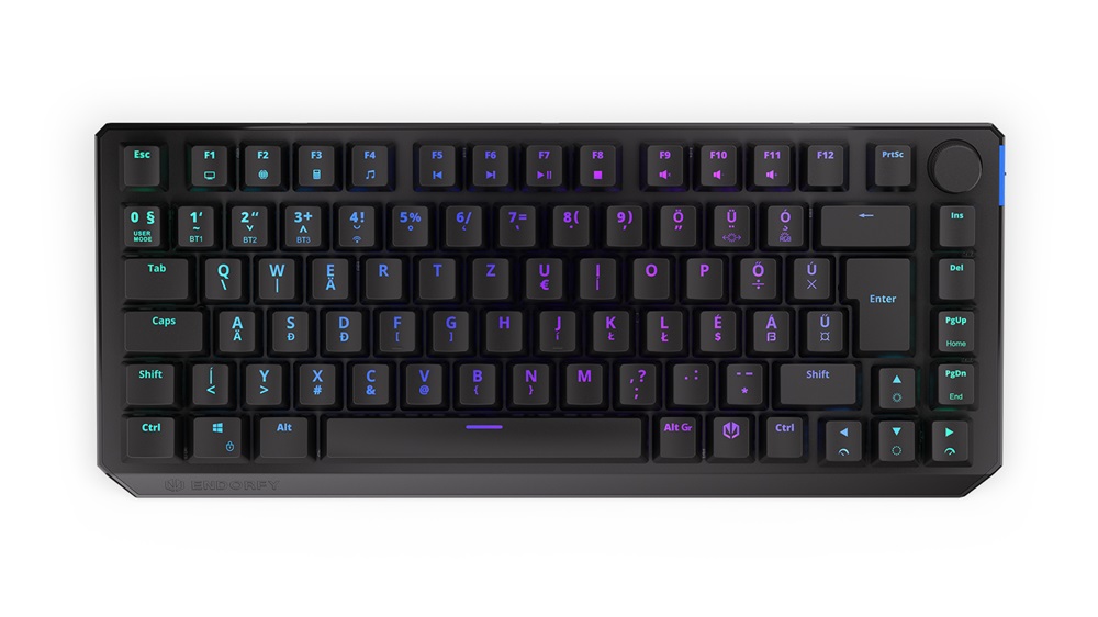 Endorfy Thock 75% HU Kailh Box Black Switch vezeték nélküli billentyűzet