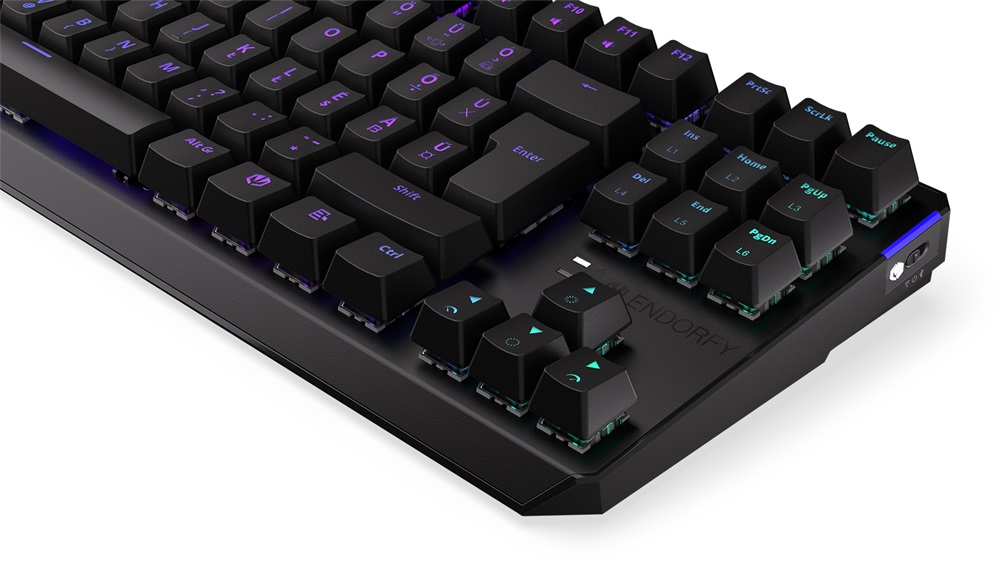 Endorfy Thock TKL HU Kailh Box Brown Switch vezeték nélküli billentyűzet