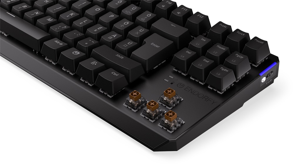 Endorfy Thock TKL HU Kailh Box Brown Switch vezeték nélküli billentyűzet