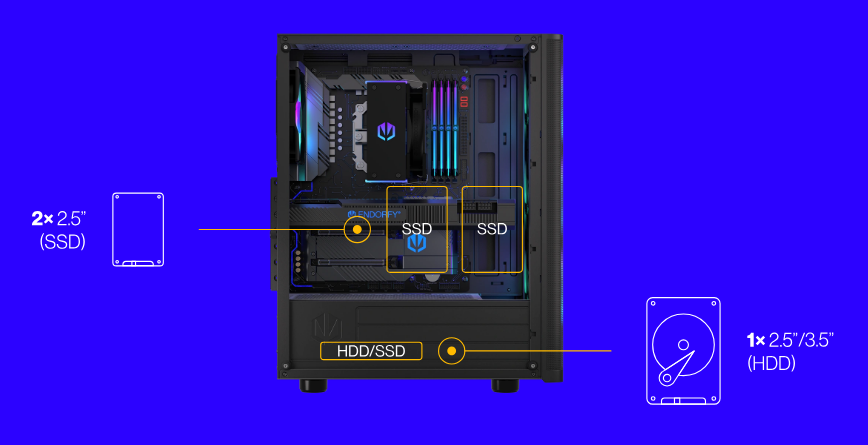 Endorfy Ventum 200 ARGB ATX ház (Újracsomagolt)