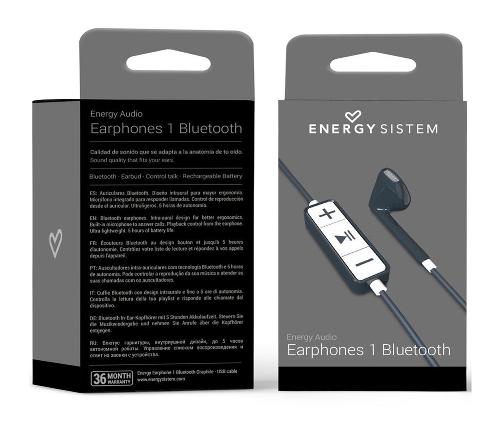 Energy Sistem EN 428175 Earphones 1 Bluetooth szürke fülhallgató