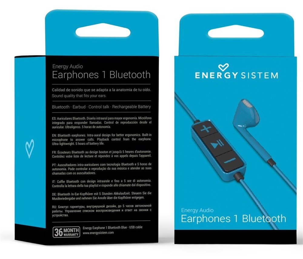 Energy Sistem EN 428342 Earphones 1 Bluetooth kék fülhallgató