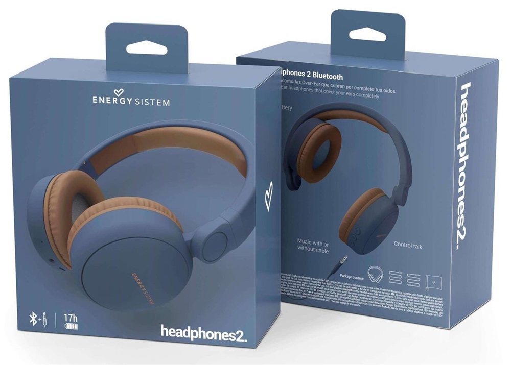 Energy Sistem EN 444885 Headphones 2 Bluetooth kék fejhallgató