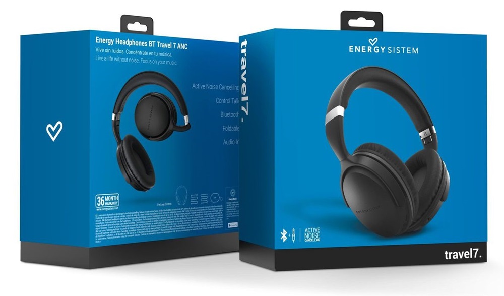 Energy Sistem EN 446247 Headphones BT Travel 7 Bluetooth aktív zajcsökkentős fejhallgató