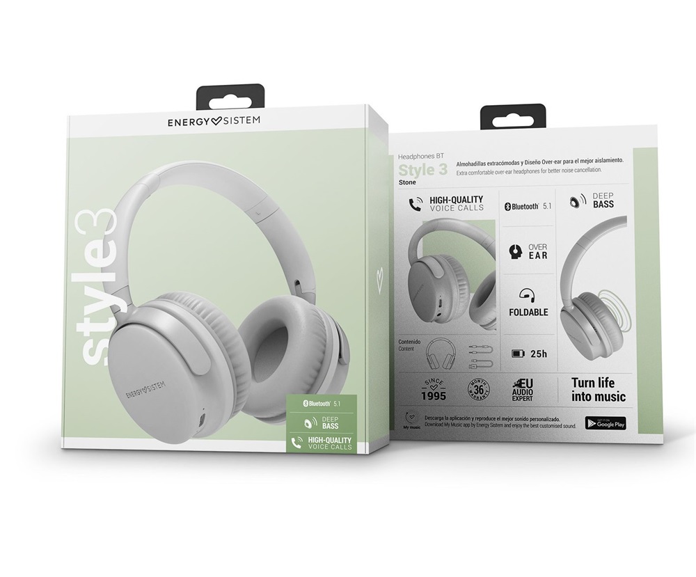 Energy Sistem EN 453030 Style 3 Stone Bluetooth fejhallgató