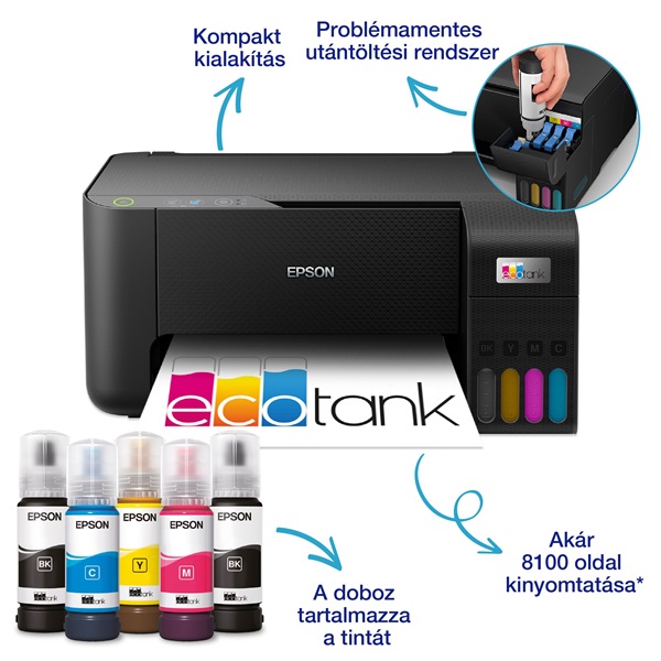 Epson EcoTank L3230 színes multifunkciós tintasugaras nyomtató (Újracsomagolt)
