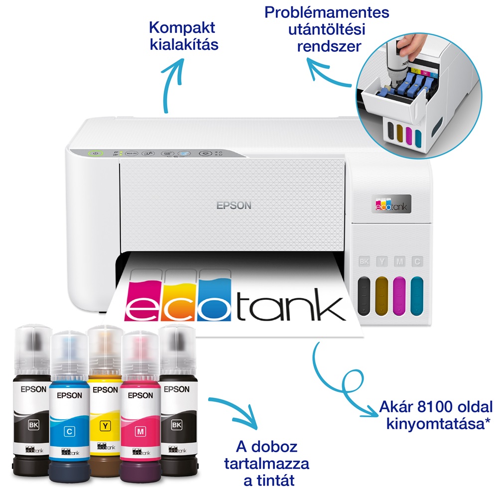 Epson EcoTank L3276 színes multifunkciós tintasugaras nyomtató