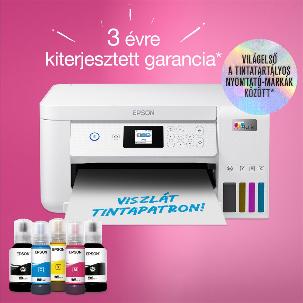 Epson EcoTank L4266 színes nyomtató MFP, Duplex, WiFi/USB, 14 000/5200 oldal tinta a dobozban