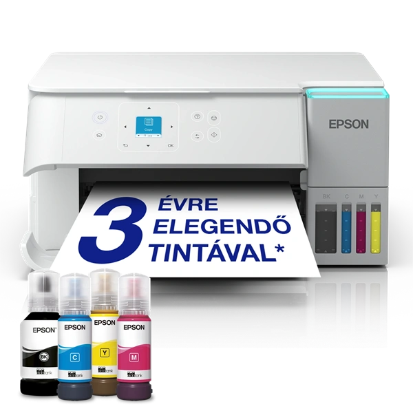 Epson EcoTank L4366 (A4, 33 lap/perc, duplex, USB/Wifi/Wifi Direct) színes tintasugaras multifunkciós nyomtató