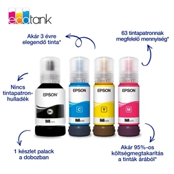 Epson EcoTank L4366 (A4, 33 lap/perc, duplex, USB/Wifi/Wifi Direct) színes tintasugaras multifunkciós nyomtató