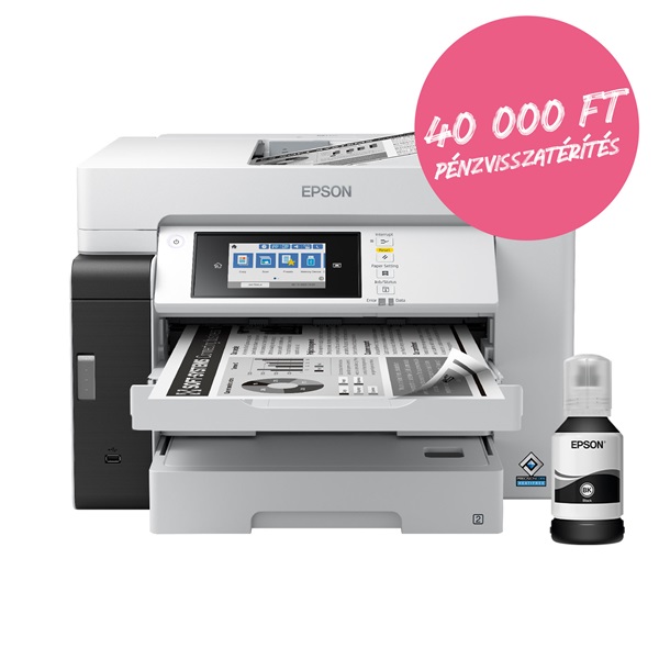 Epson EcoTank M15180 A3 mono nyomató MFP, Duplex, WiFi/USB/LAN, 4500 oldal tinta a dobozban