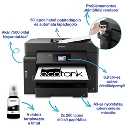 Epson M15140 A3 MFP duplex ADF Ethernet/WIFI mono multifunkciós tintasugaras nyomtató