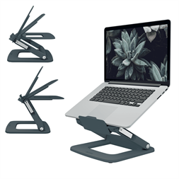 Leitz Ergo állítható magasságú és dőlésszögű sötétszürke laptopállvány