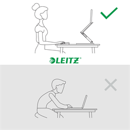 Leitz Ergo állítható magasságú és dőlésszögű sötétszürke laptopállvány