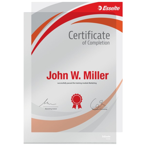 Esselte A4 150mikron 25db/cs víztiszta genotherm