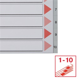 Esselte A4 1-10 műanyag regiszter