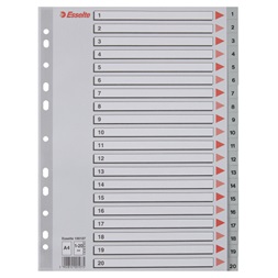 Esselte A4 1-20 műanyag regiszter