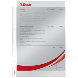 Esselte A4 55mikron 100db víztiszta lefűzhető genotherm