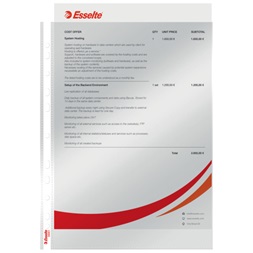 Esselte A4 55mikronos 10db/cs víztiszta lefűzhető genotherm