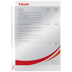 Esselte A4 75mikron 100db víztiszta lefűzhető genotherm