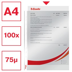 Esselte A4 75mikron 100db víztiszta lefűzhető genotherm