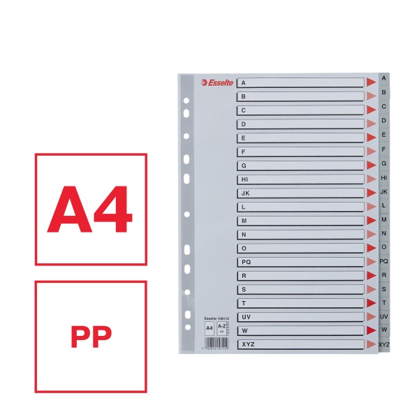 Esselte A4 A-Z-ig műanyag regiszter