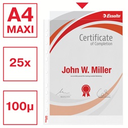 Esselte A4  Maxi 100 mikron 25db lefűzhető genotherm