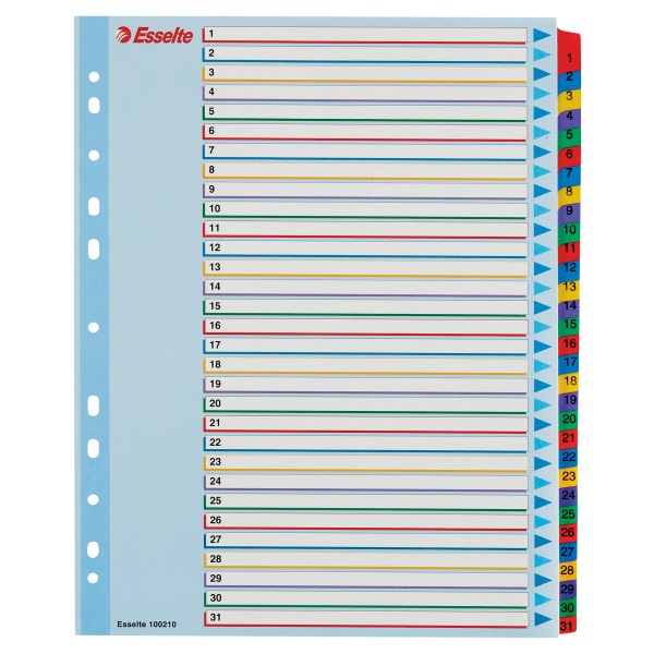 Esselte A4 extra széles újraírható 1-31 regiszter