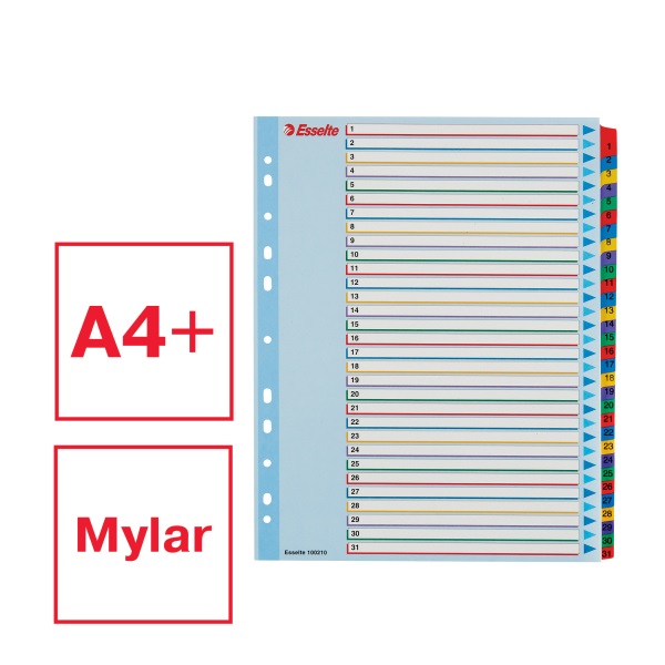 Esselte A4 extra széles újraírható 1-31 regiszter