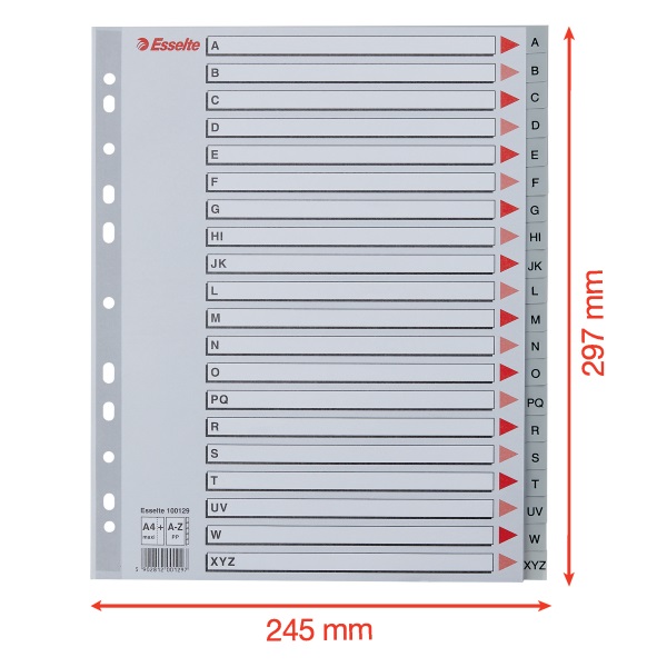 Esselte A-Z A4 Maxi műanyag regiszter