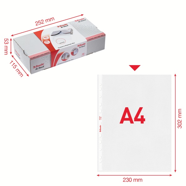 Esselte At Hand A4 narancsos 50db lefűzhető genotherm