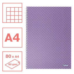 Esselte ColourBreeze A4 kockás levendula spirálfüzet
