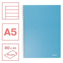 Esselte ColourBreeze A5 vonalas kék spirálfüzet