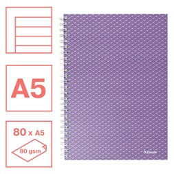 Esselte ColourBreeze A5 vonalas levendula spirálfüzet