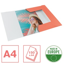 Esselte ColourBreeze karton korall gumis mappa