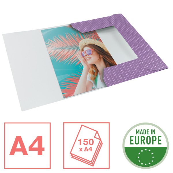Esselte ColourBreeze karton levendula gumis mappa
