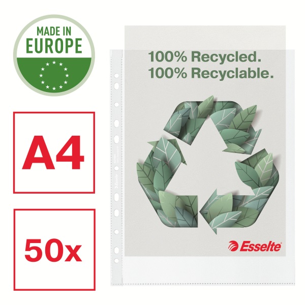 Esselte Recycled A4 Maxi narancsos 100db lefűzhető genotherm