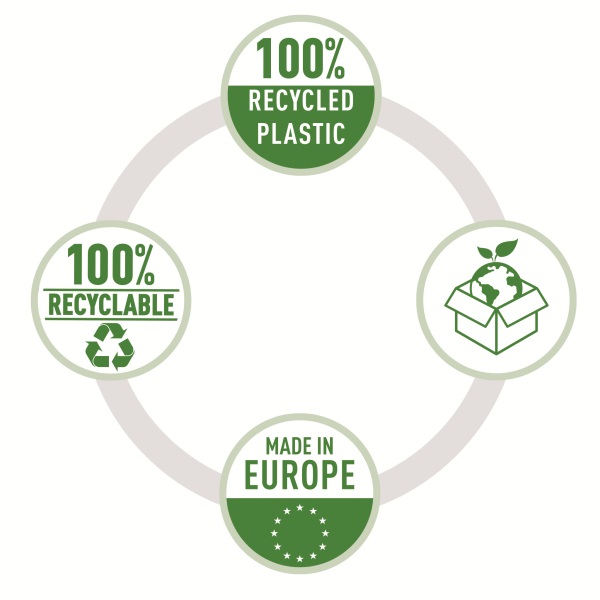 Esselte Recycled A4 narancsos 100db lefűzhető genotherm