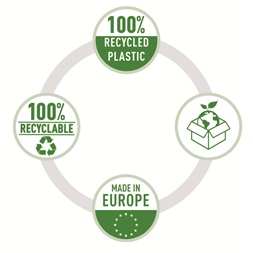 Esselte Recycled A4 narancsos 100db lefűzhető genotherm