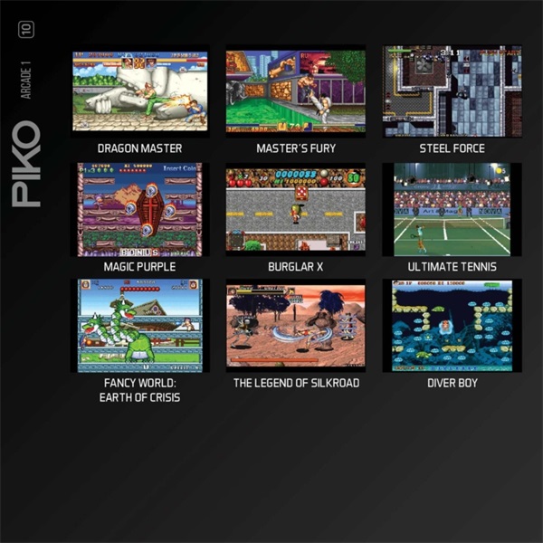 Evercade #10 PIKO Interactive Arcade 1 8in1 Retro Multi Game játékszoftver csomag