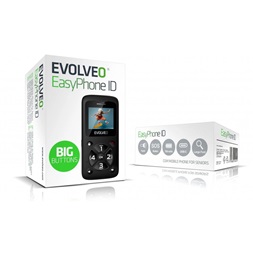 Evolveo EasyPhone ID 1,77" fekete mobiltelefon (Újszerű)