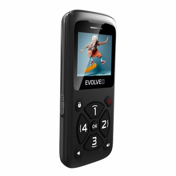 Evolveo EasyPhone ID 1,77" fekete mobiltelefon (Újszerű)