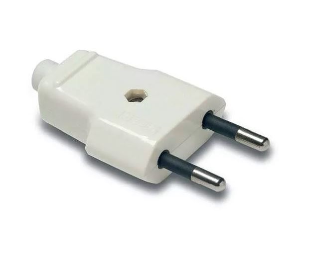 FAMATEL 1001 10A-250V fehér földeletlen dugvilla