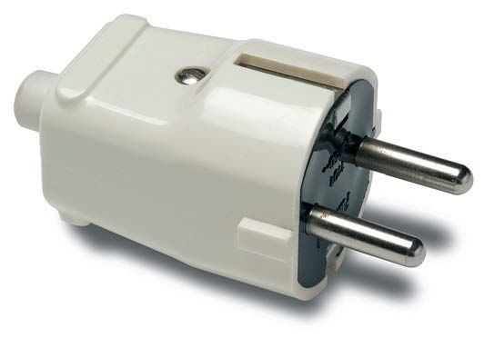 FAMATEL 1101 16A-250V krém földelt dugvilla