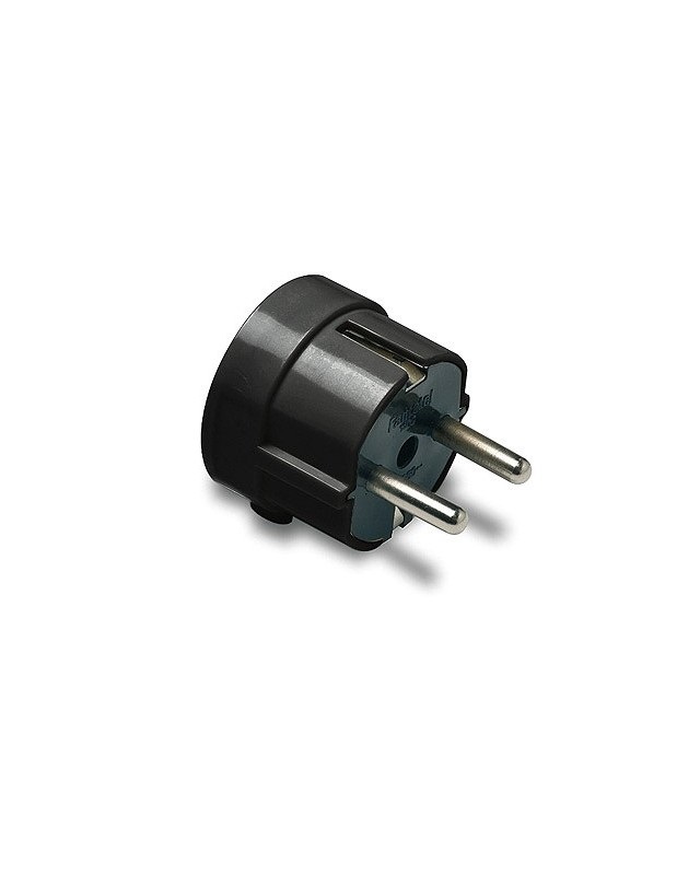 FAMATEL 1102-N 16A-250V fekete földelt dugvilla