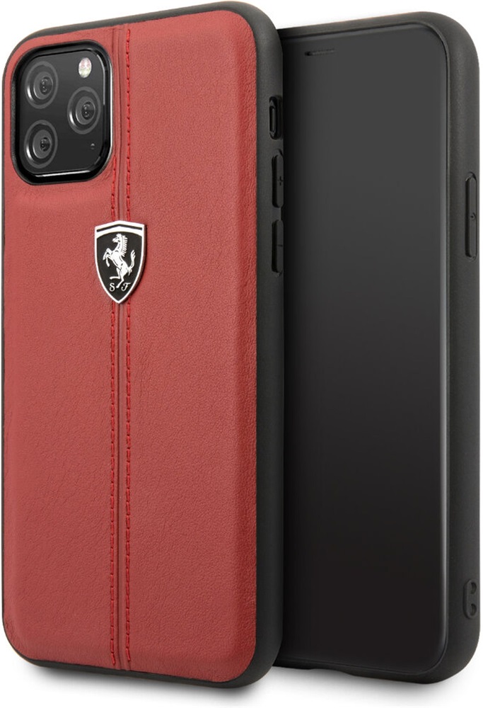 FERRARI iPhone 11 Pro függőlegesen csíkozott piros hátlap