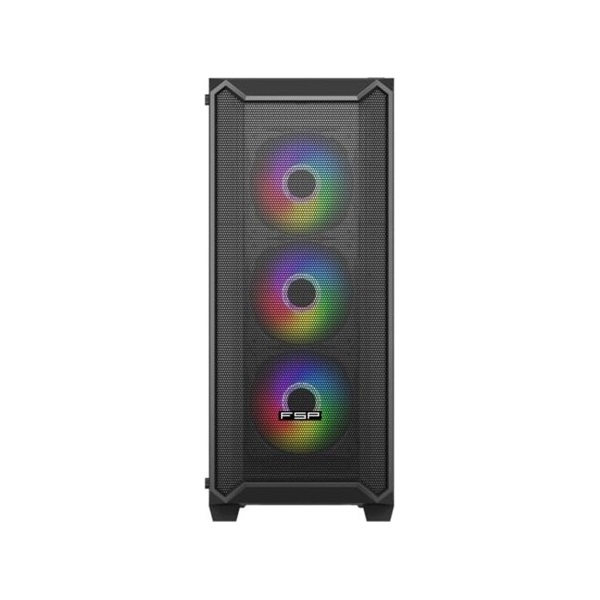 FSP CMT591A táp nélküli ablakos Mid Tower számítógépház fekete